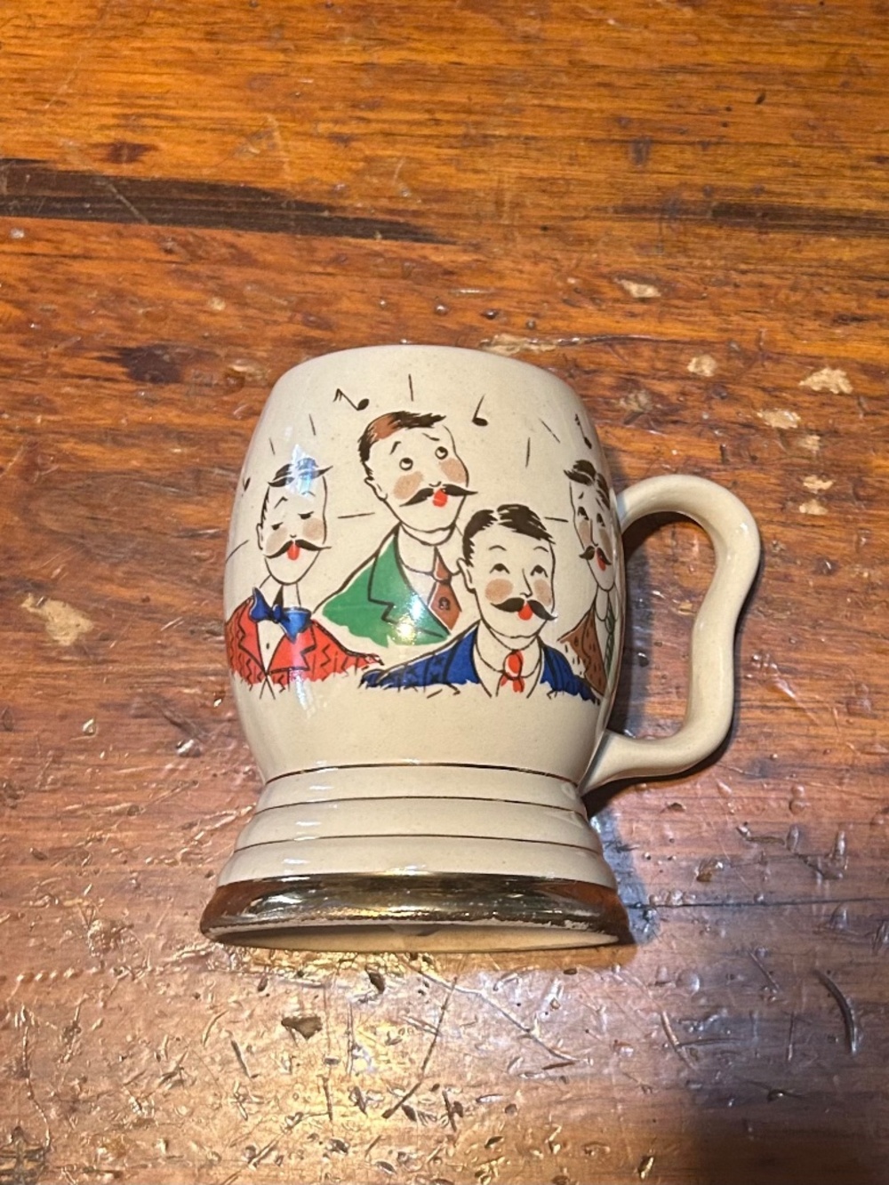 Singing Men Barbershop Quartet Bell Stein Beer Mug Ceramic